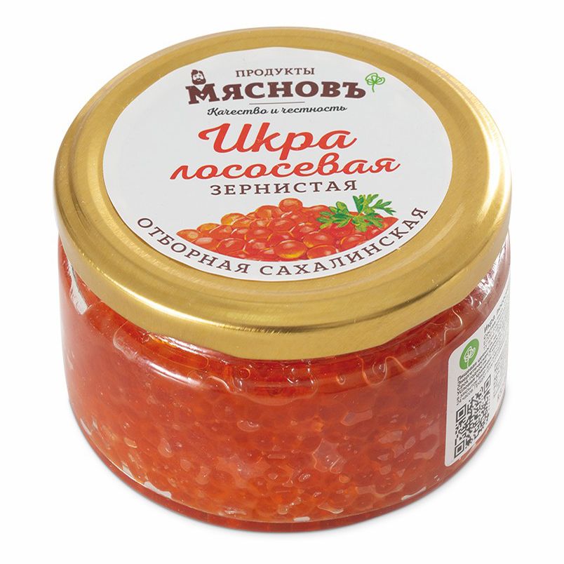 

Икра горбуши красная МясновЪ зернистая новый улов 2022 200 г