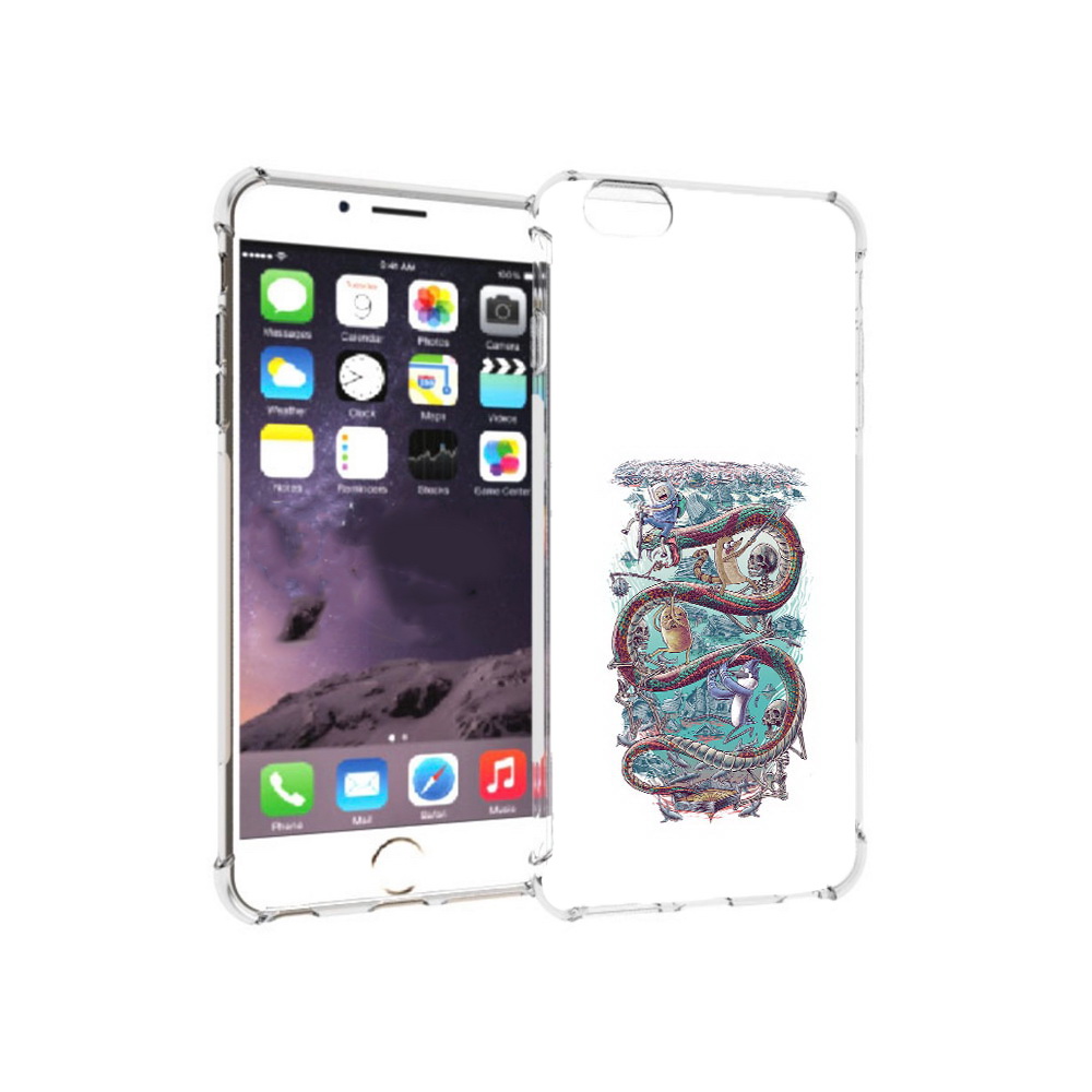 

Чехол MyPads Tocco для Apple iPhone 6 Plus время приключений страшилка, Прозрачный, Tocco