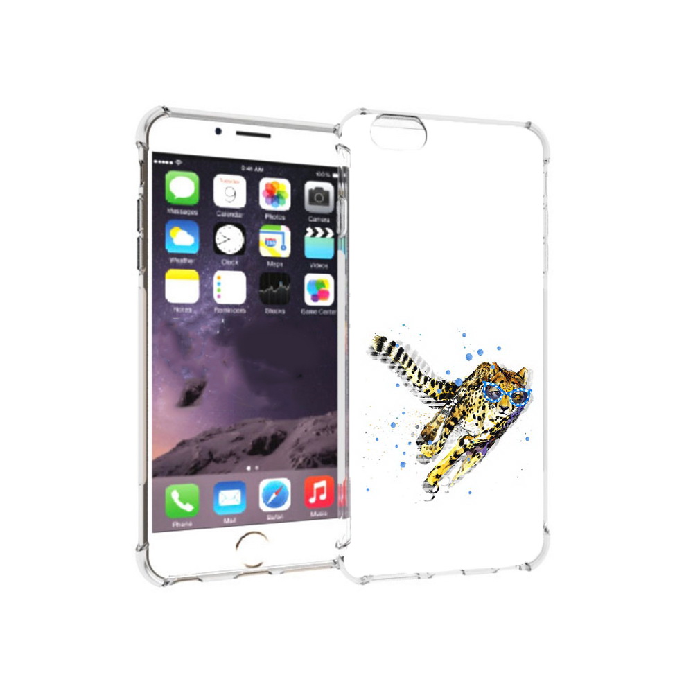 

Чехол MyPads Tocco для Apple iPhone 6 Plus гепард в очках, Прозрачный, Tocco