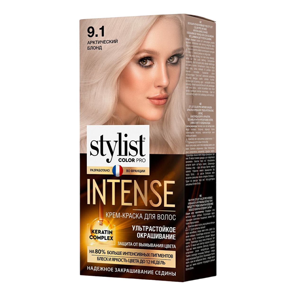 

Крем-краска для волос Stylist Color Pro Intense 9.1 Арктический блонд 118 мл