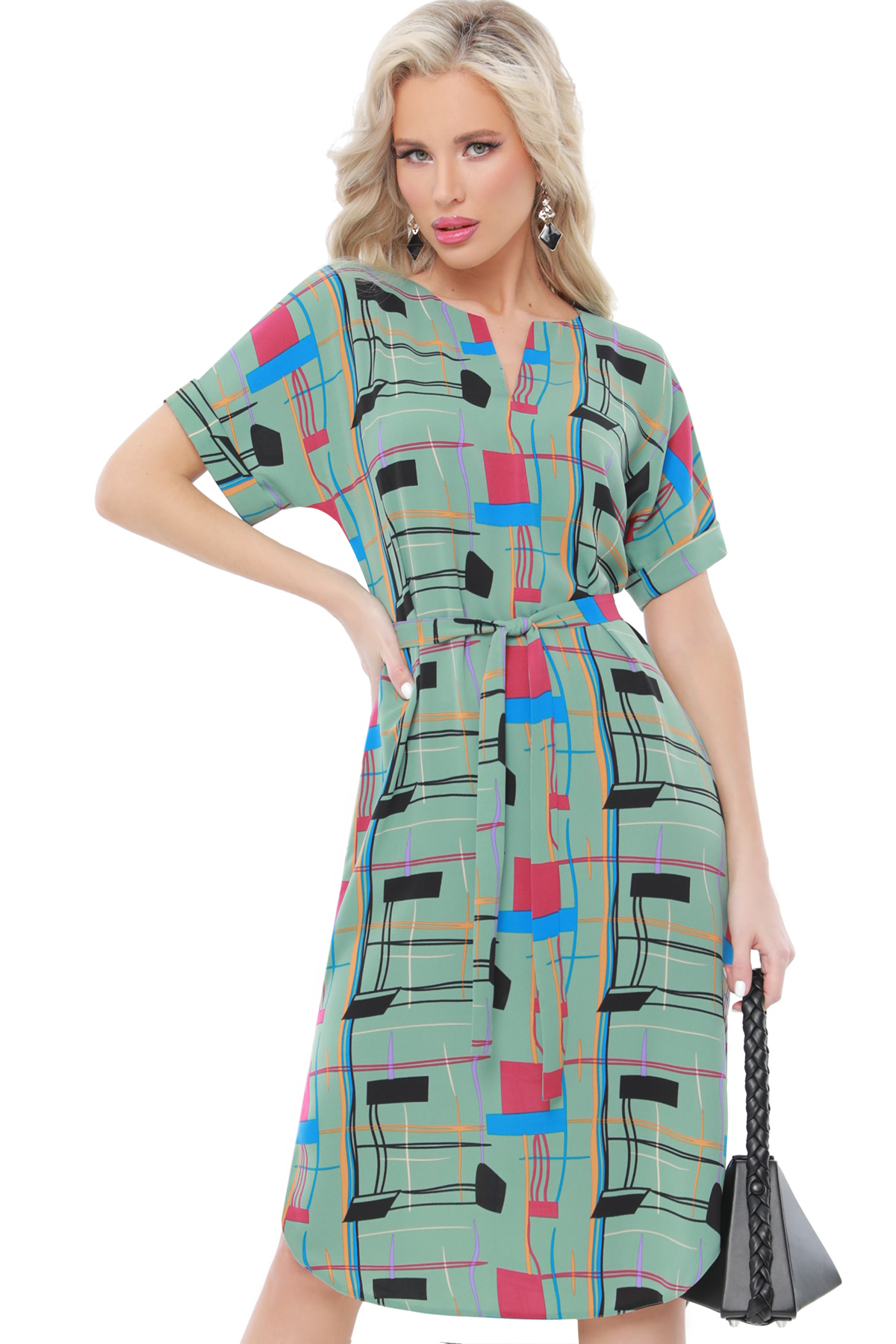 Платье женское DSTrend Итальянский полдень разноцветное 46 RU