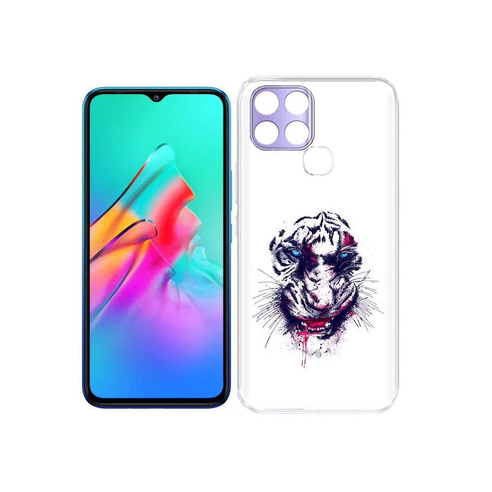 Чехол MyPads Tocco для Infinix Smart 6 безумный тигр