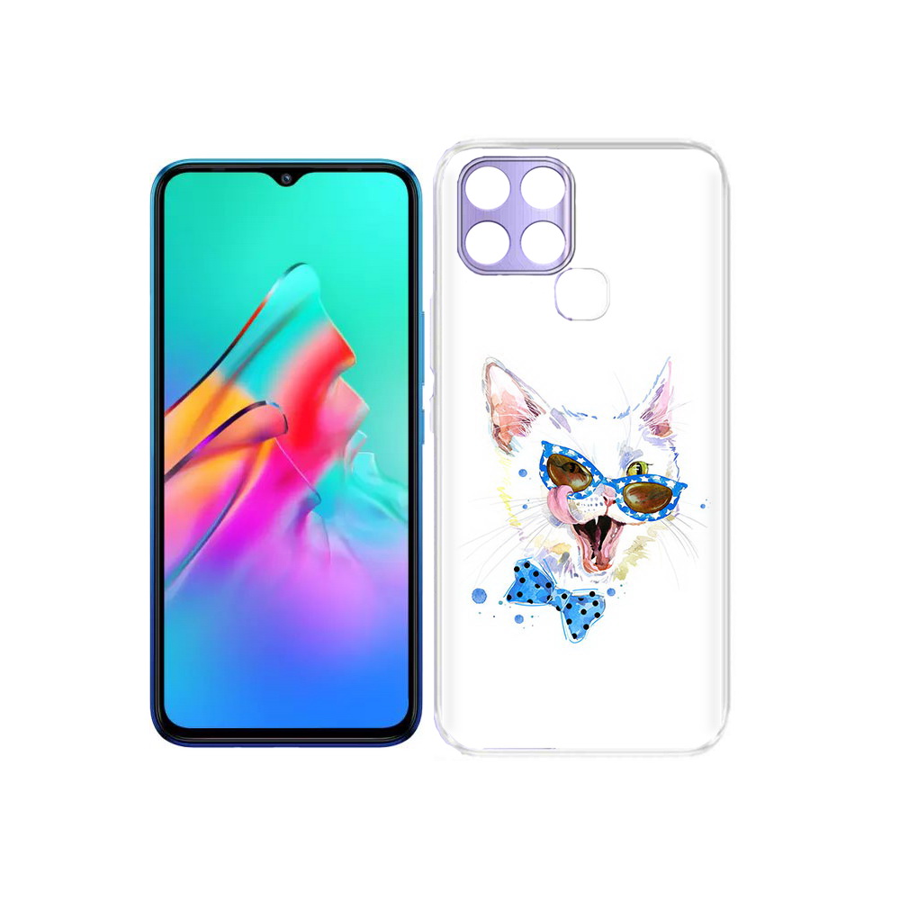 

Чехол MyPads Tocco для Infinix Smart 6 белый кот, Прозрачный, Tocco