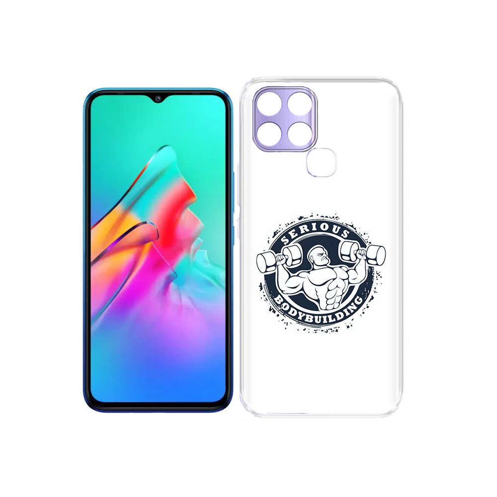 

Чехол MyPads Tocco для Infinix Smart 6 бодибилдинг воля к победе, Прозрачный, Tocco