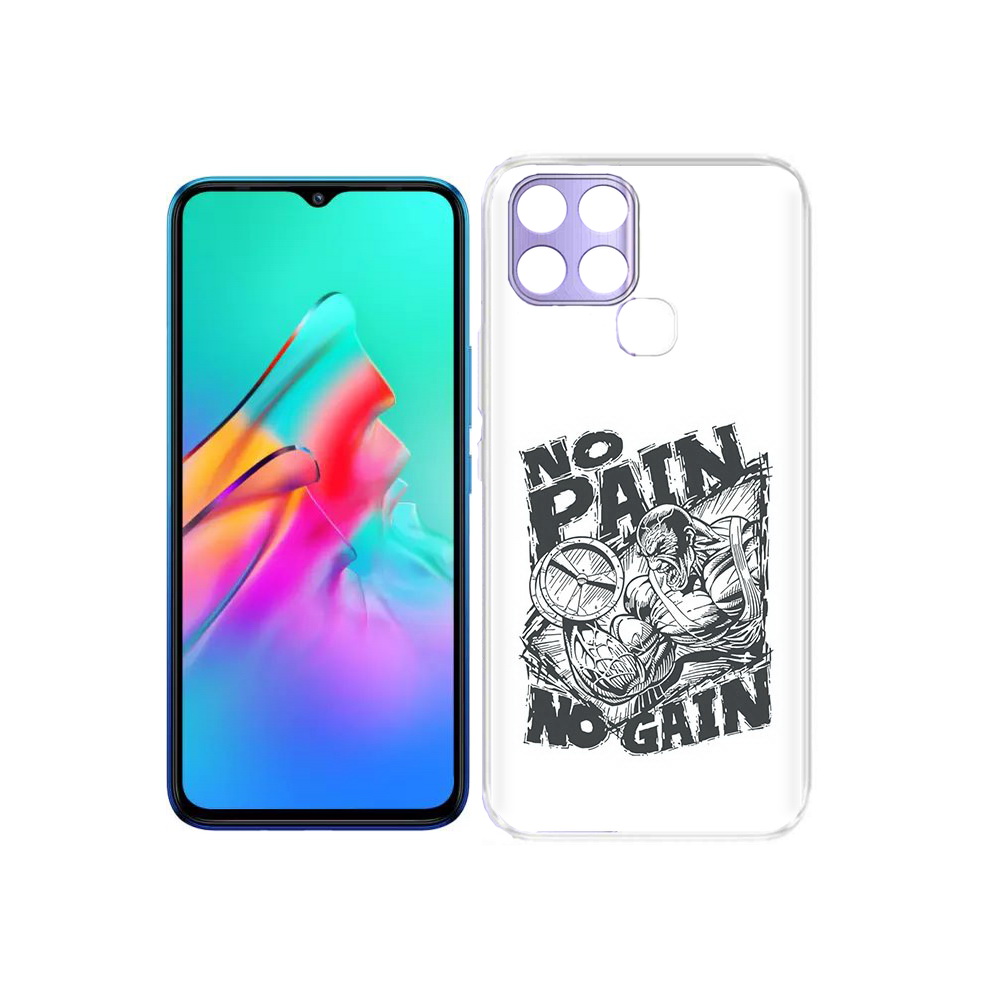

Чехол MyPads Tocco для Infinix Smart 6 бодибилдинг тяжелая работа, Прозрачный, Tocco