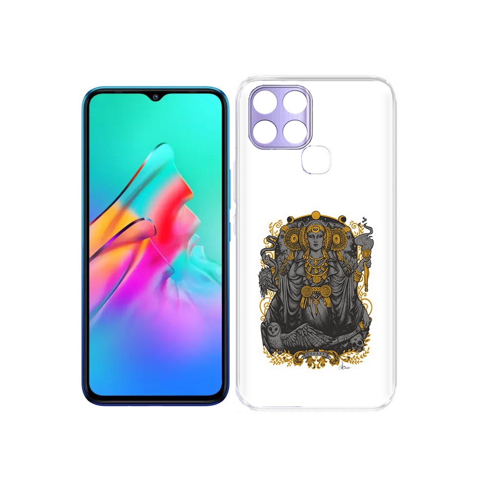 

Чехол MyPads Tocco для Infinix Smart 6 божество с золотыми элементами, Прозрачный, Tocco
