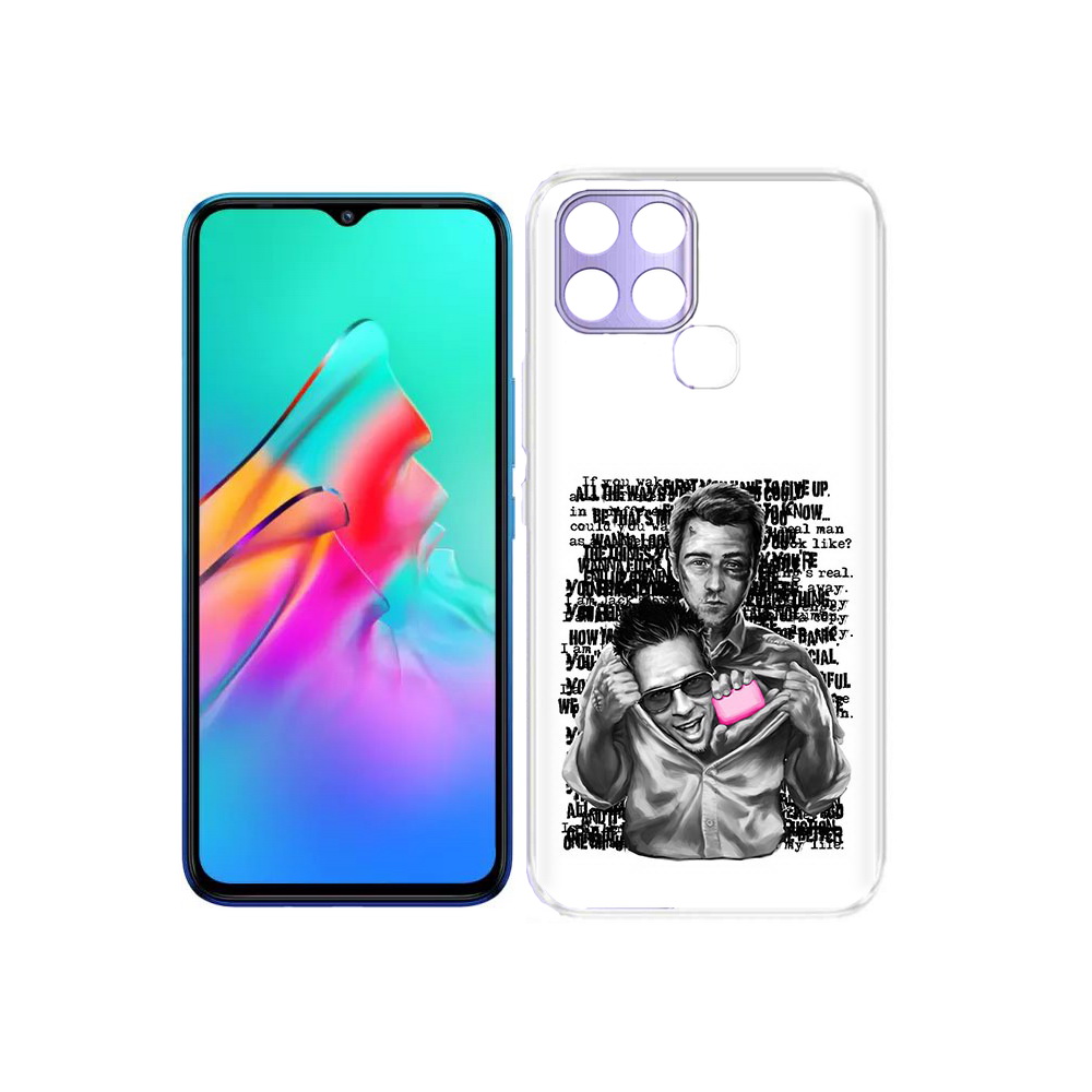 

Чехол MyPads Tocco для Infinix Smart 6 бойцовский клуб, Прозрачный, Tocco
