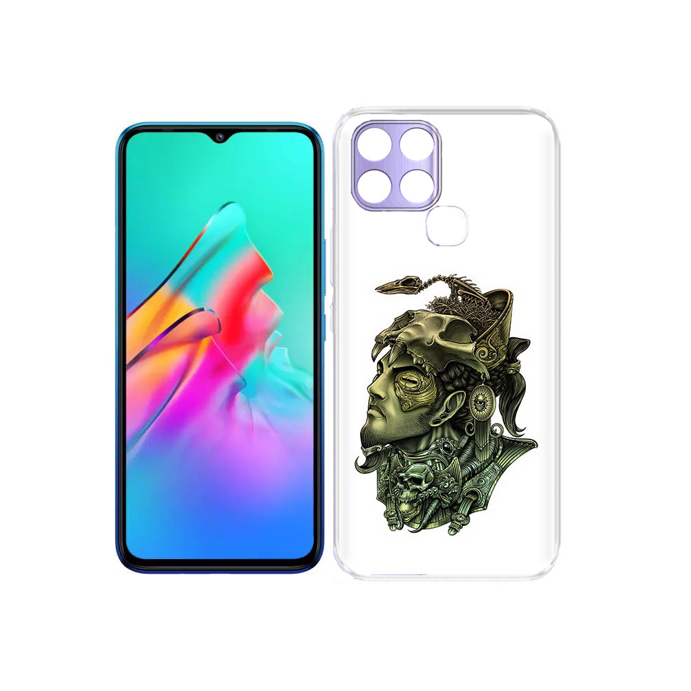 

Чехол MyPads Tocco для Infinix Smart 6 бронзовый воин, Прозрачный, Tocco