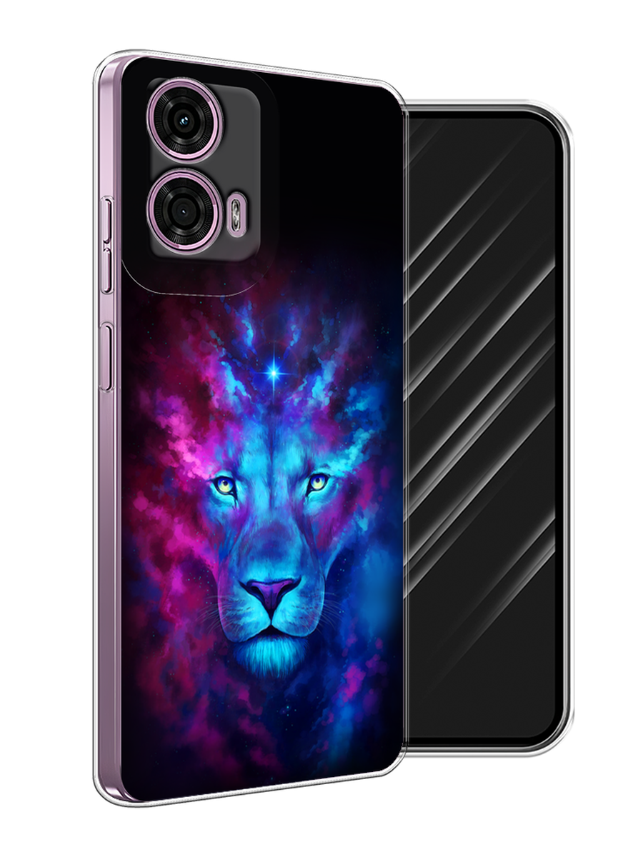 

Чехол Awog на Motorola Moto G24 "Космический лев", Голубой, 243850-1