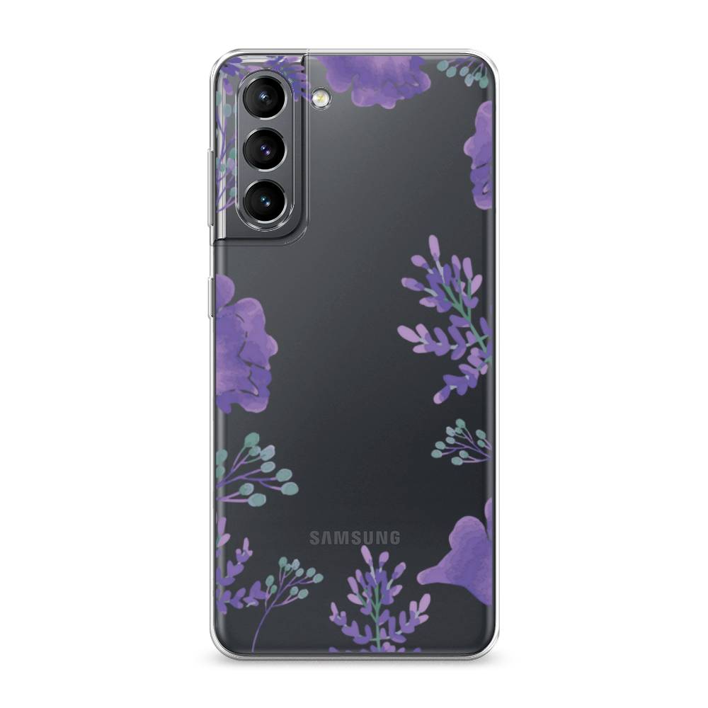 

Чехол Awog на Samsung Galaxy S21 / Самсунг S21 "Сиреневая цветочная рамка", Прозрачный;фиолетовый, 2101850-8