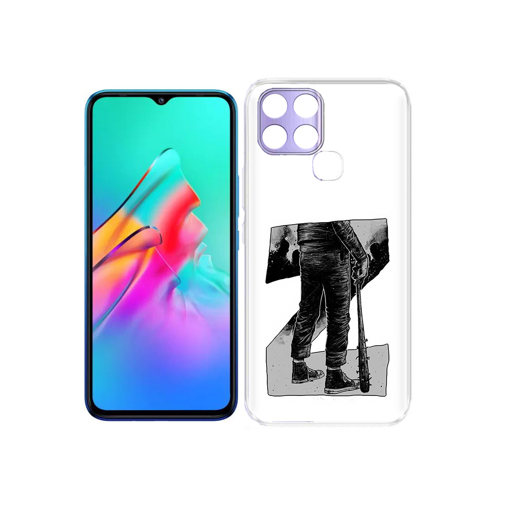 

Чехол MyPads Tocco для Infinix Smart 6 воин черно белый, Tocco