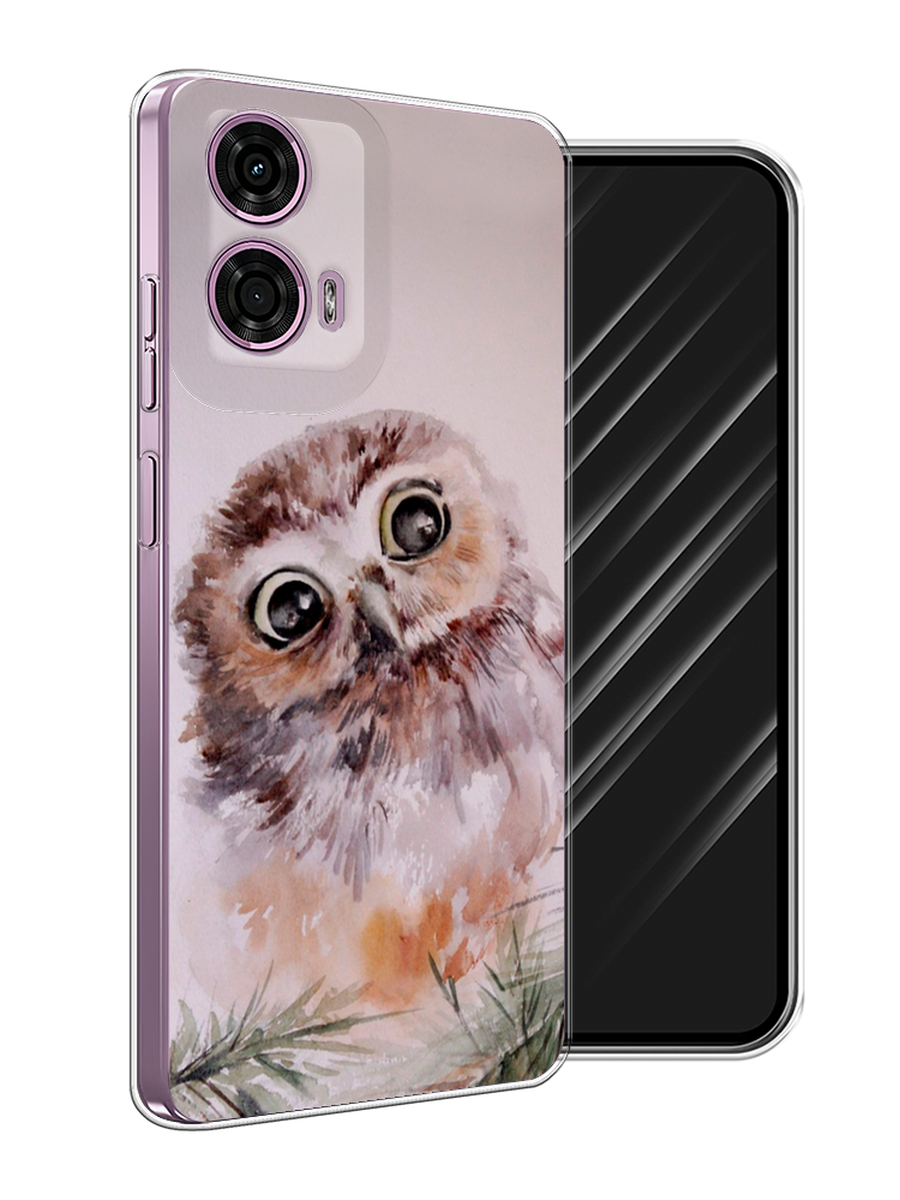 

Чехол Awog на Motorola Moto G24 "Сова на розовом", Розовый;коричневый, 243850-1