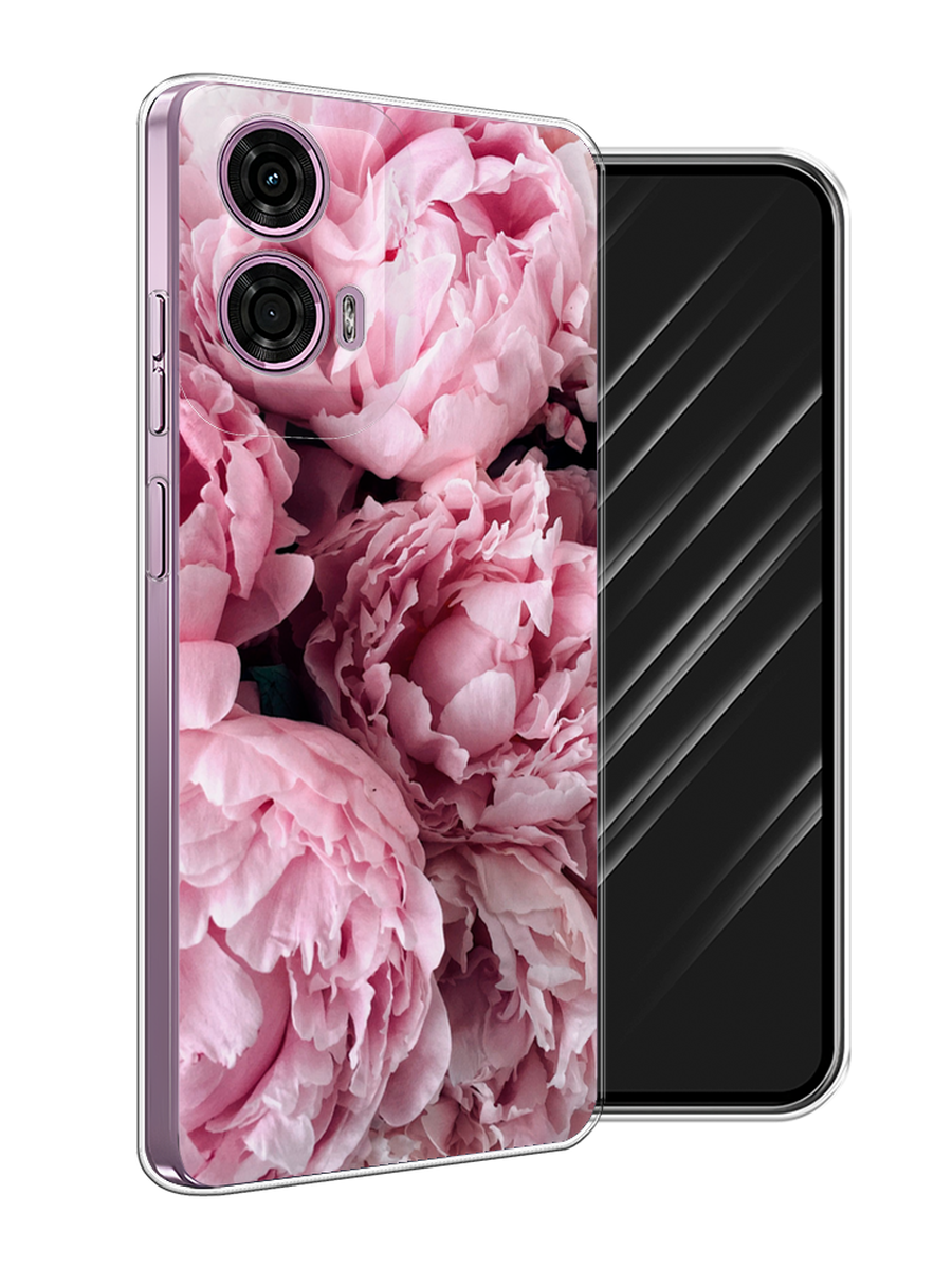 

Чехол Awog на Motorola Moto G24 "Нежные пионы", Розовый;черный;белый, 243850-1