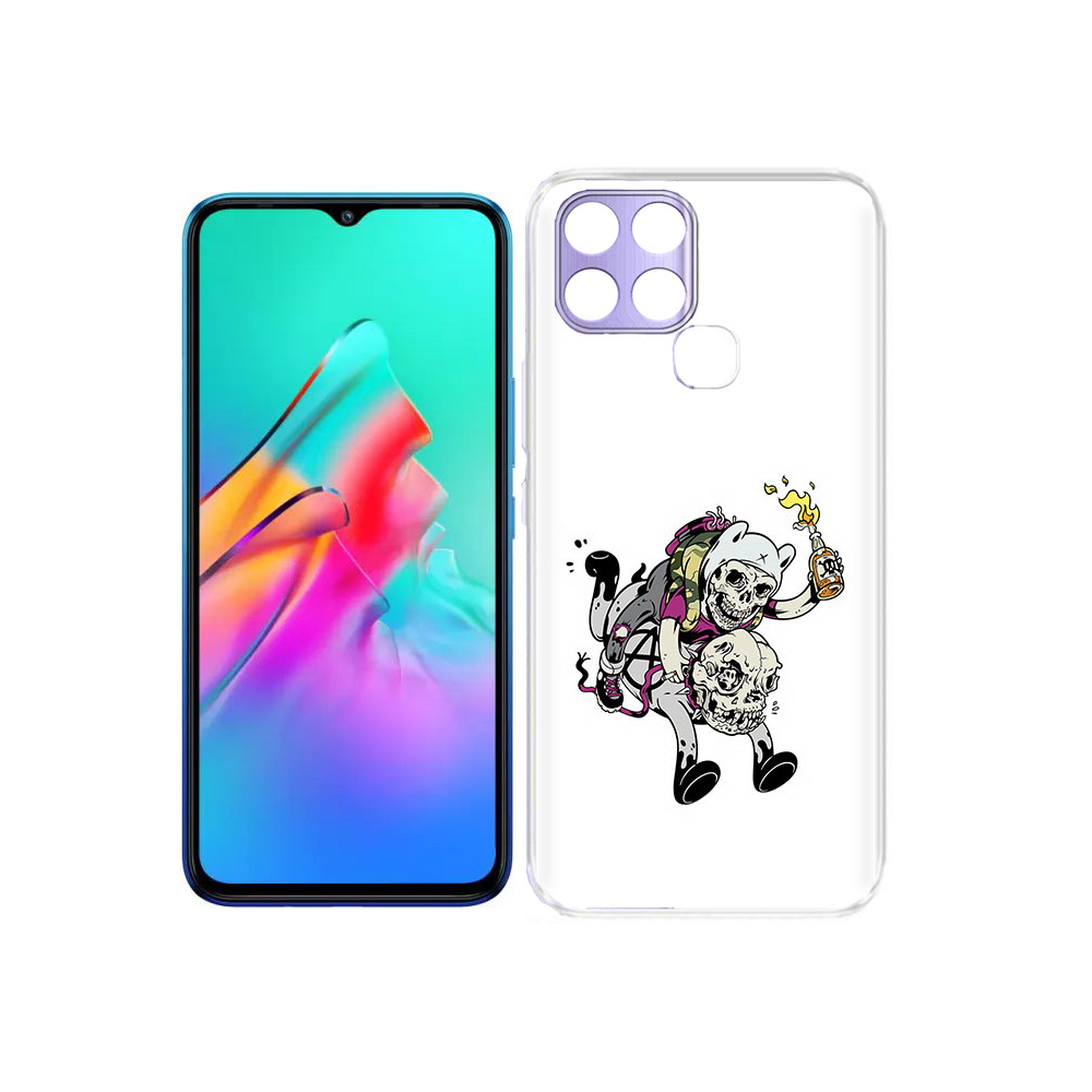 

Чехол MyPads Tocco для Infinix Smart 6 время приключений скелеты, Прозрачный, Tocco
