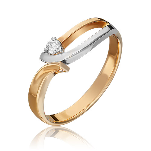 

Кольцо из золота р. 17 PLATINA jewelry 01-0511-00-101-1111-30, бриллиант, 01-0511-00-101-1111-30