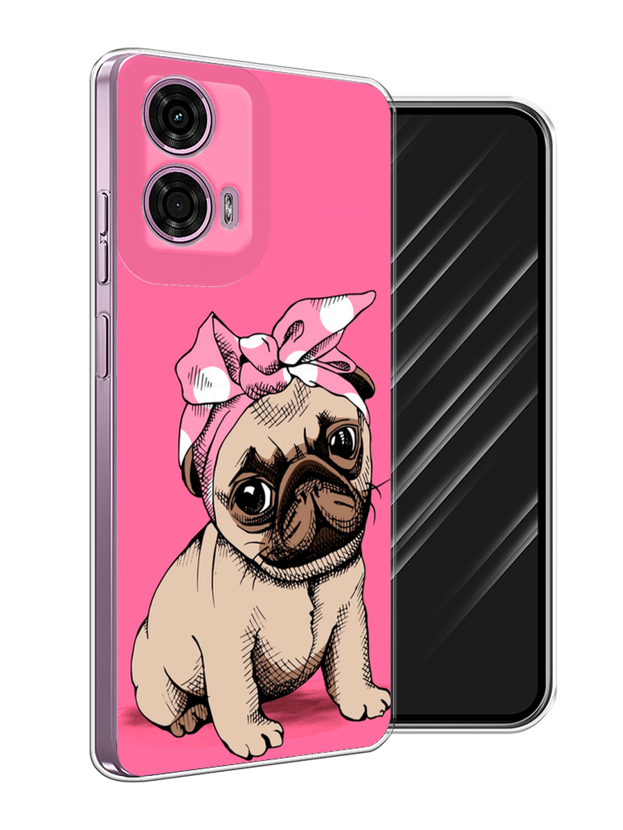 

Чехол Awog на Motorola Moto G24 "Dog Pin-Up", Розовый;бежевый, 243850-1