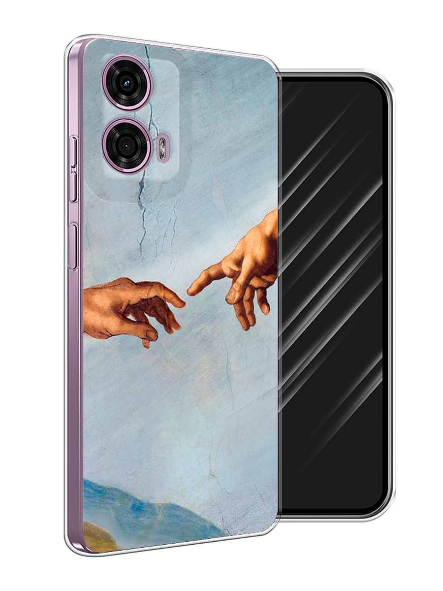 

Чехол Awog на Motorola Moto G24 "Сотворение Адама", Голубой;коричневый;серый, 243850-1