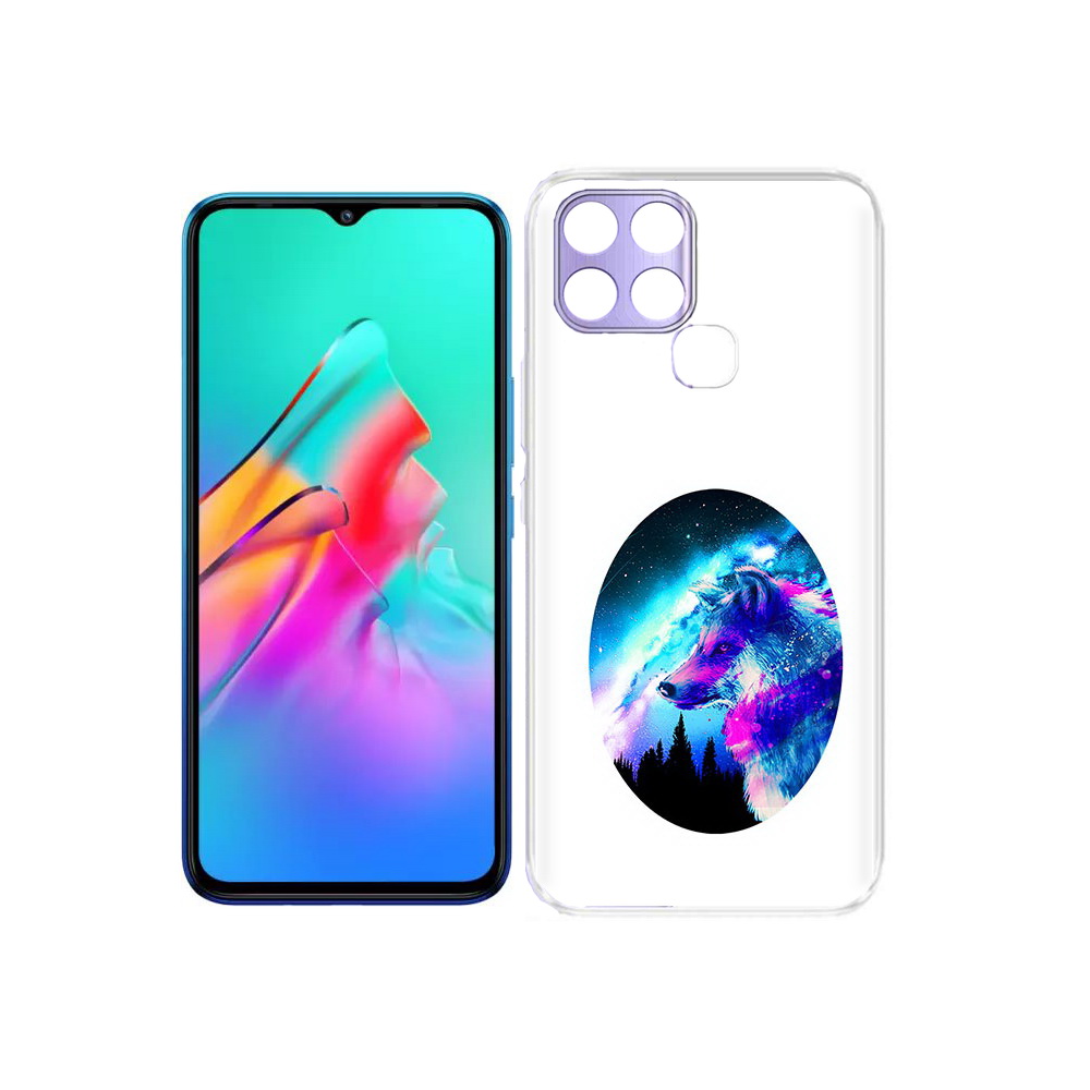 

Чехол MyPads Tocco для Infinix Smart 6 голубой волк, Прозрачный, Tocco