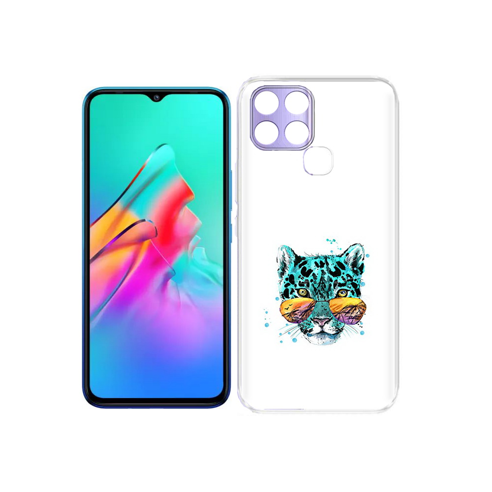 

Чехол MyPads Tocco для Infinix Smart 6 голубой лео, Прозрачный, Tocco