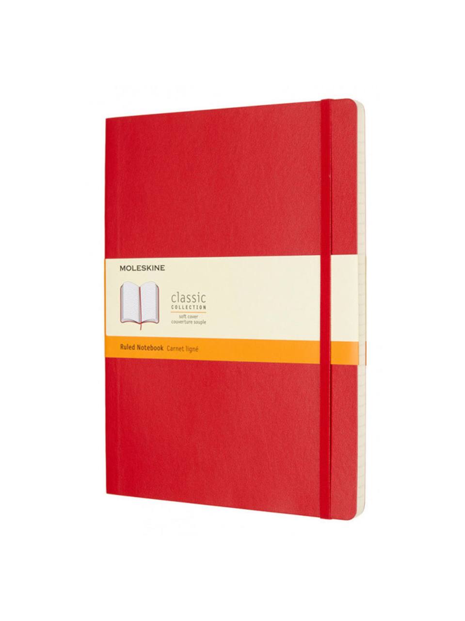 

Блокнот Moleskine Classic Soft QP621F2 XLarge 190х250мм 192стр. линейка, красный