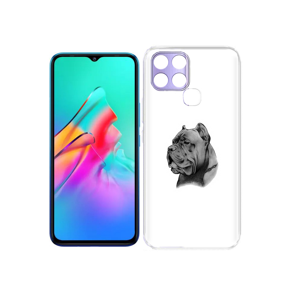 

Чехол MyPads Tocco для Infinix Smart 6 грозный бульдог, Прозрачный, Tocco