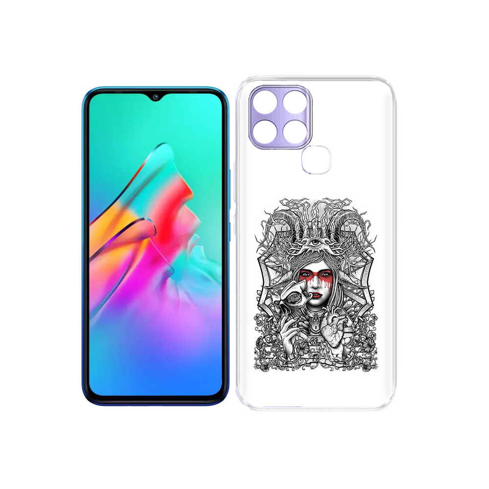 

Чехол MyPads Tocco для Infinix Smart 6 грусная девушка, Прозрачный, Tocco