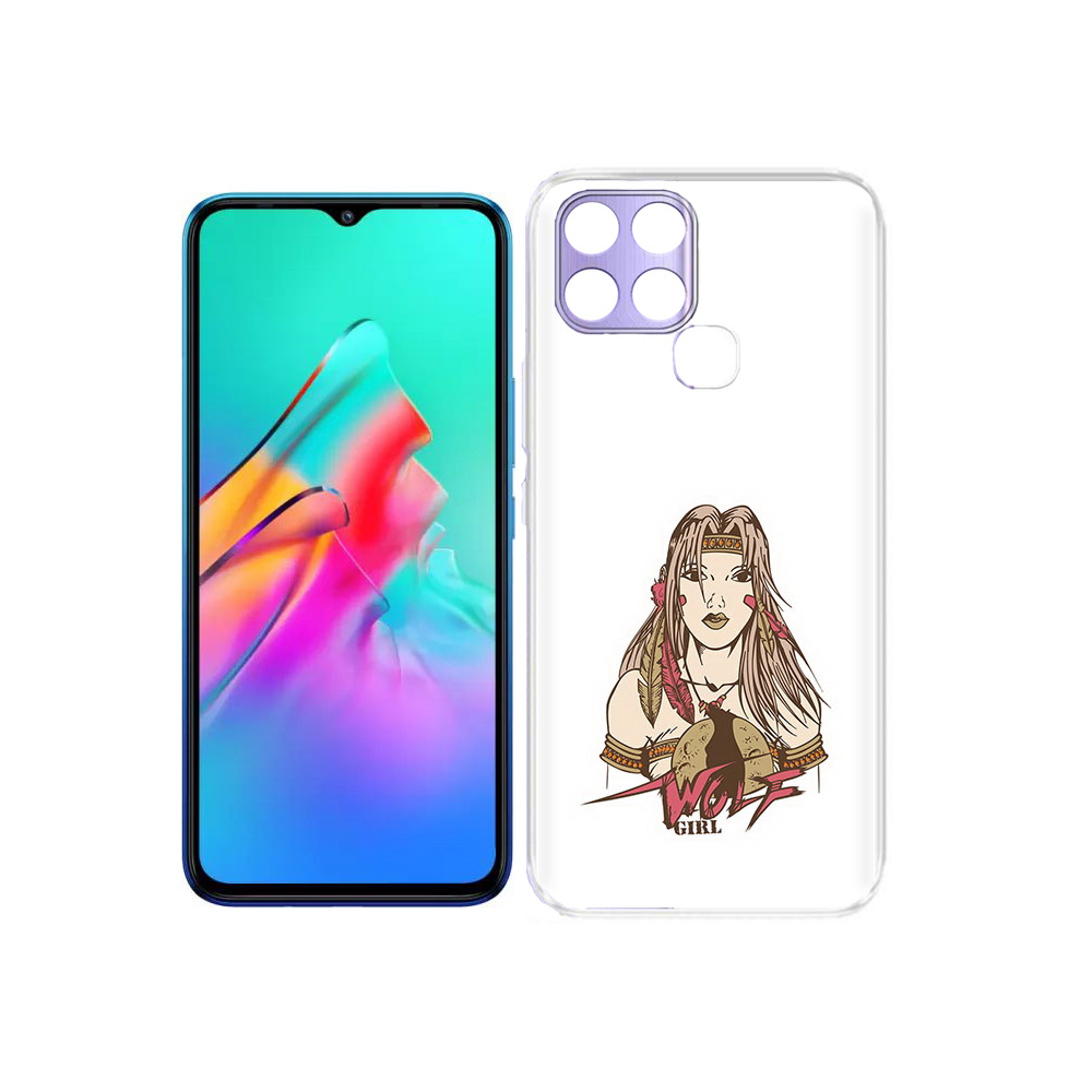 

Чехол MyPads Tocco для Infinix Smart 6 девушка волк, Прозрачный, Tocco