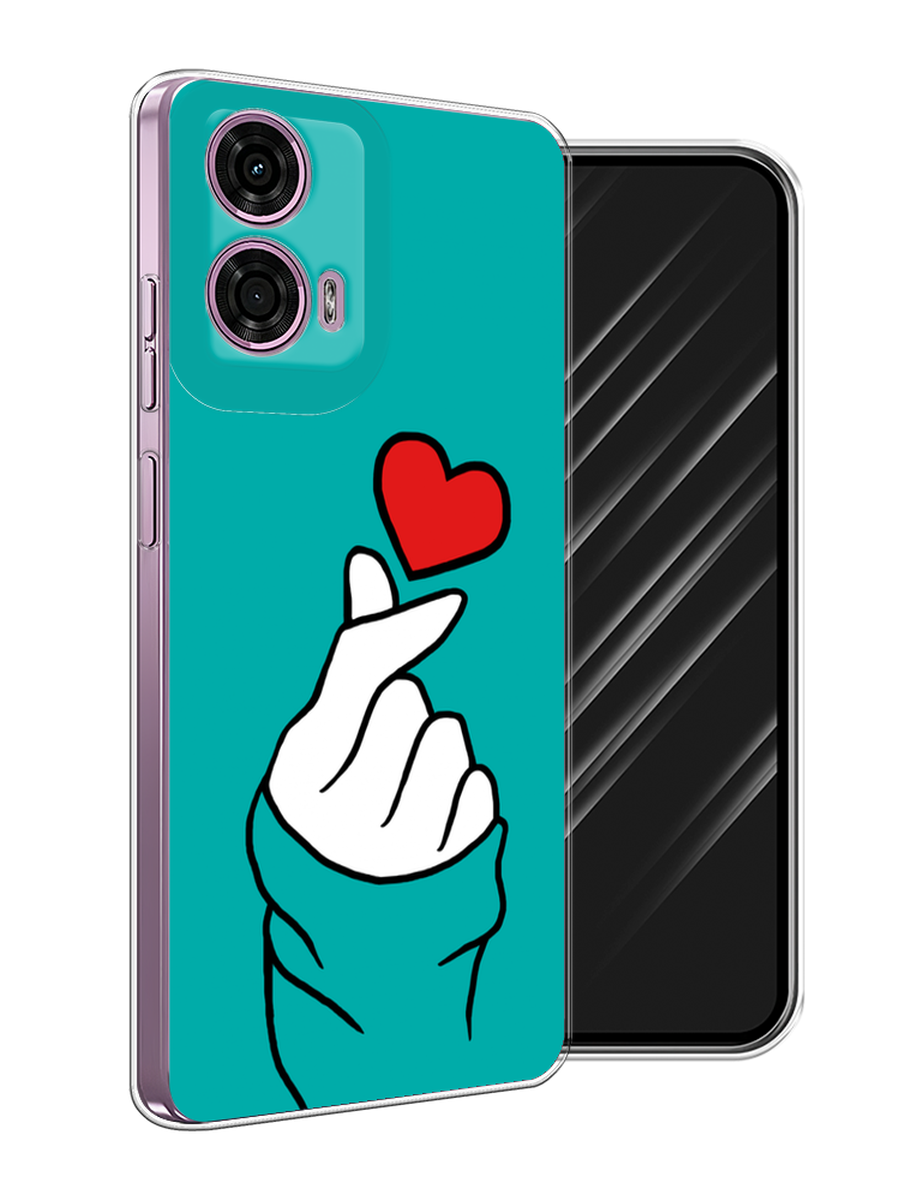 

Чехол Awog на Motorola Moto G24 "Маленькое сердечко", Голубой;белый;красный, 243850-1