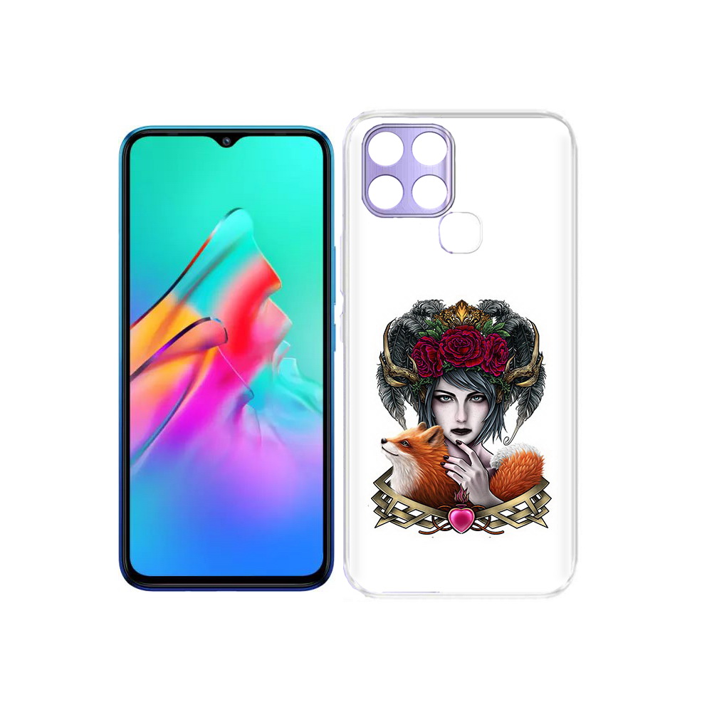 

Чехол MyPads Tocco для Infinix Smart 6 девушка с лисой, Прозрачный, Tocco