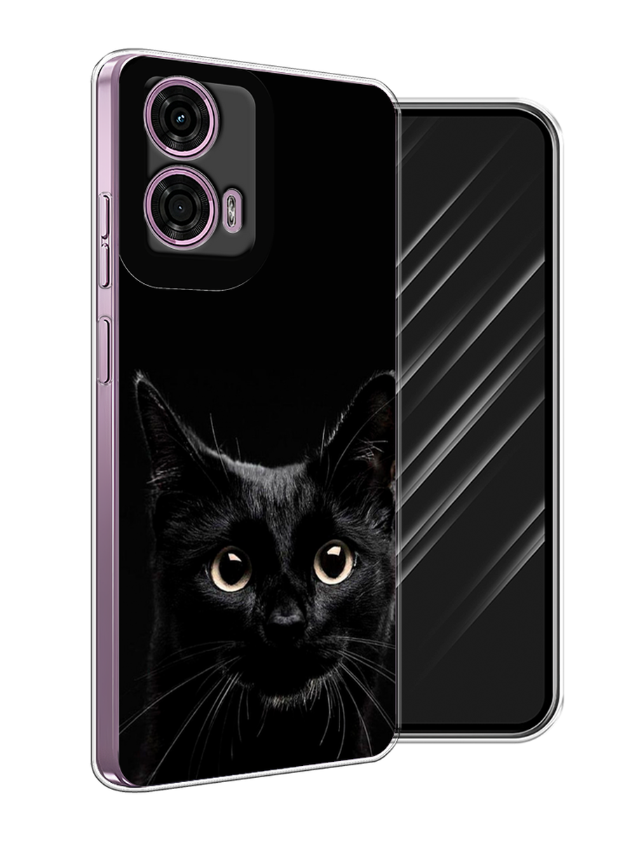 

Чехол Awog на Motorola Moto G24 "Добрый кот", Черный, 243850-1