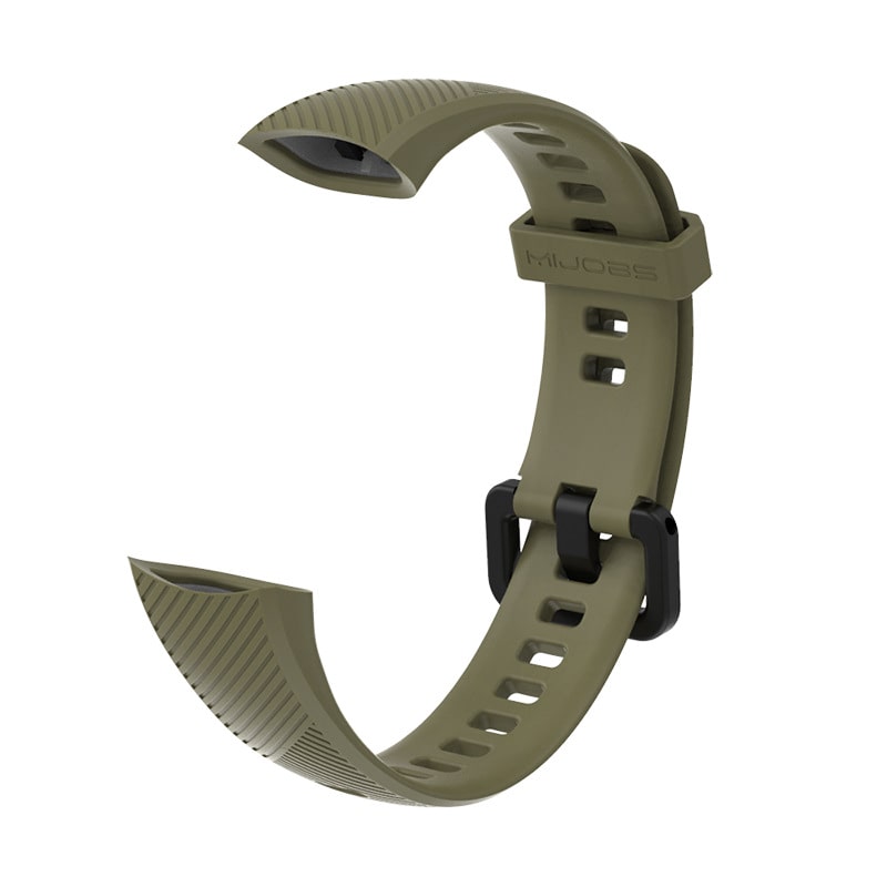 

Силиконовый ремешок Mijobs для Honor Band 4 / Band 5 (хаки)
