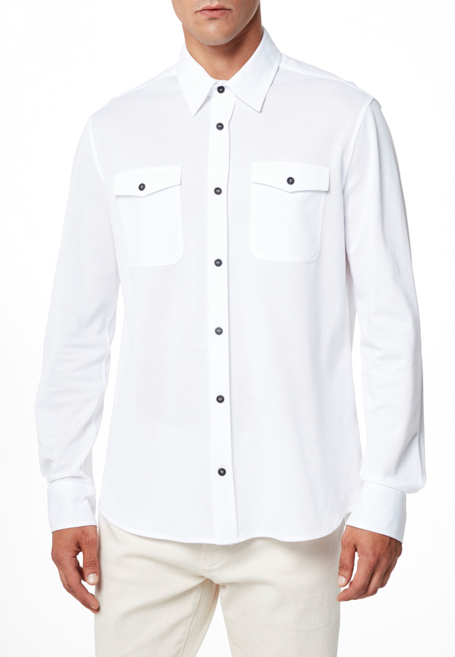 Рубашка мужская CAPPELLINI BY PESERICO 141973 белая 50