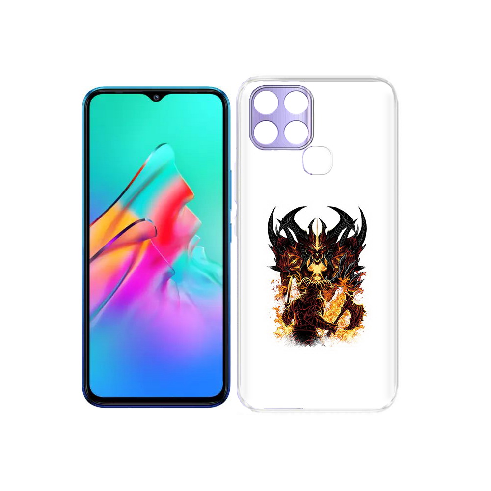 

Чехол MyPads Tocco для Infinix Smart 6 демон shadow fiend, Прозрачный, Tocco