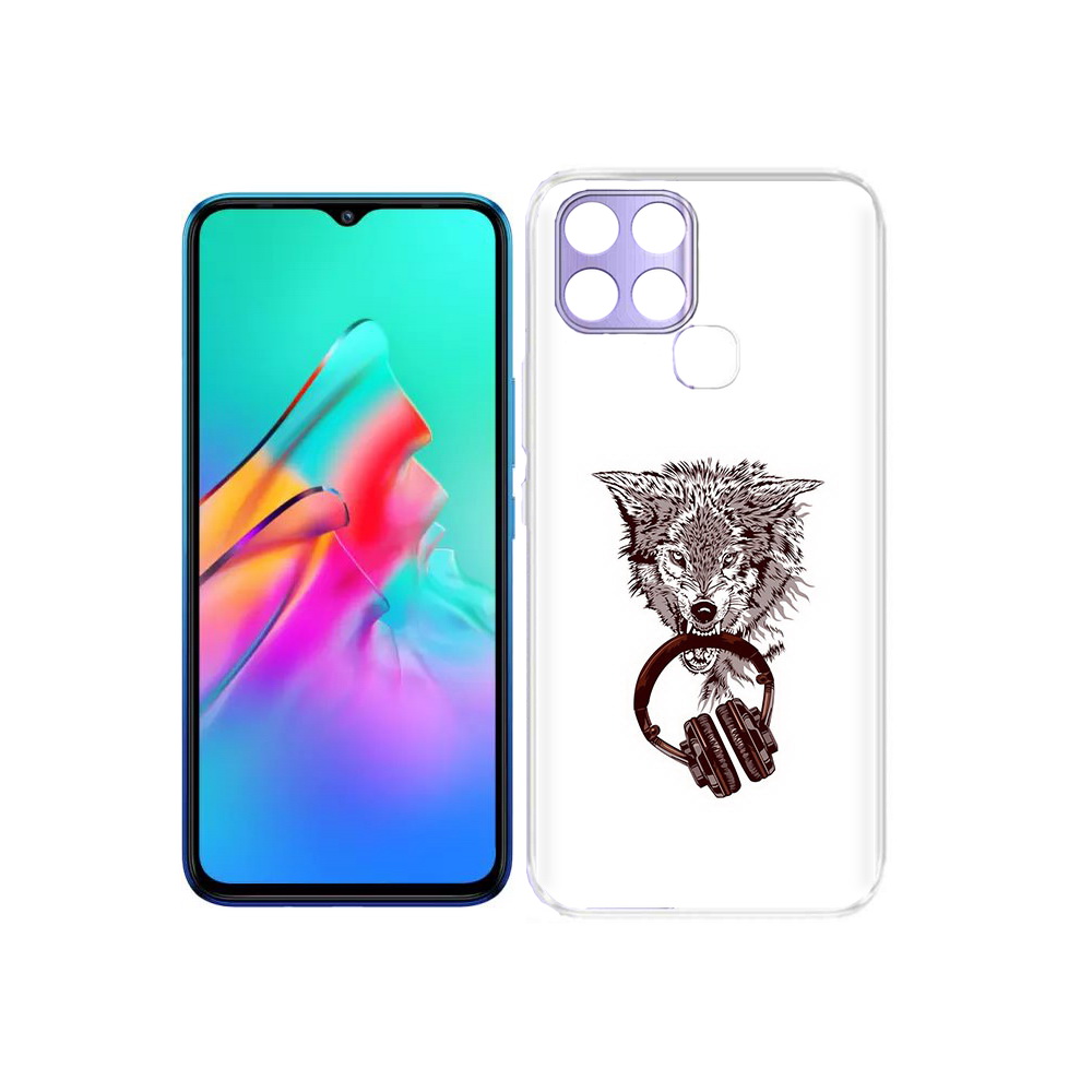 

Чехол MyPads Tocco для Infinix Smart 6 дикий волк, Прозрачный, Tocco
