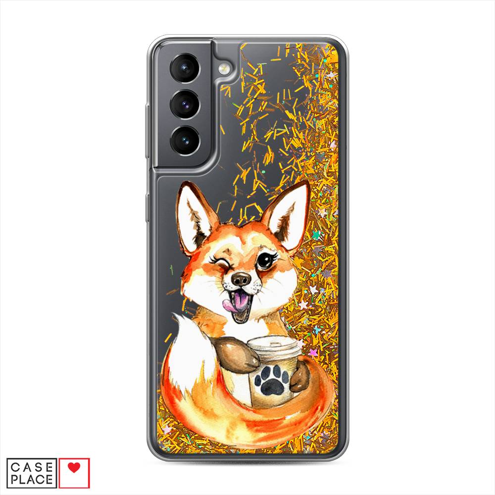 

Чехол Awog на Samsung Galaxy S21 / Самсунг S21 "Подмигивающая лиса с кофе", Оранжевый;белый;коричневый, 2101890-1