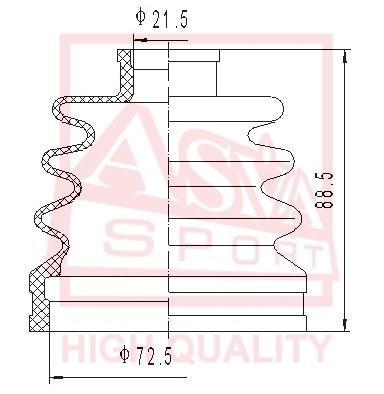 

Шрус Наружный 22x56x26 ASVA арт. TY-36A48