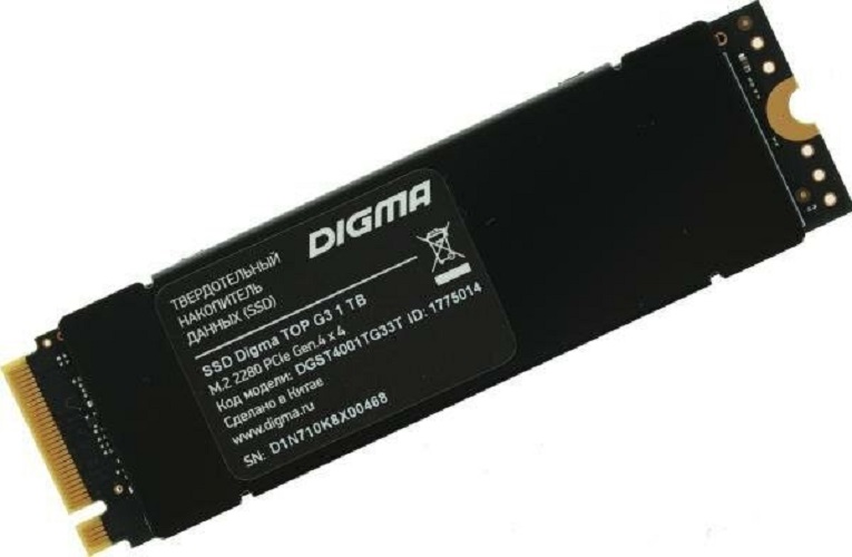 

SSD накопитель DIGMA Top G3 M.2 2280 1 ТБ (DGST4001TG33T), Top G3