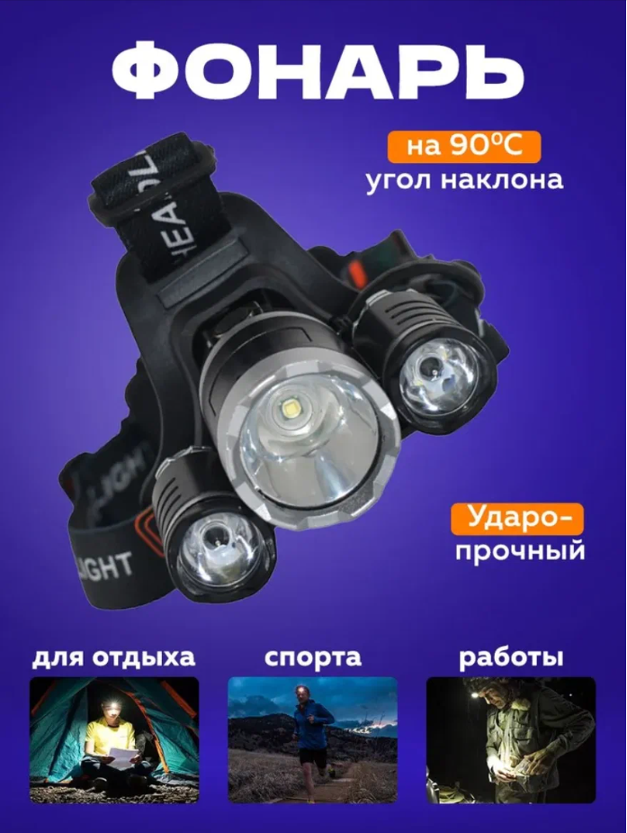 Фонарь налобный Turbosky F-03