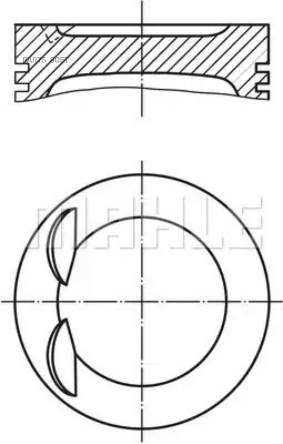 

Поршень Mahle/Knecht 028PI00119001 Vag 2.0tsi 82.75мм
