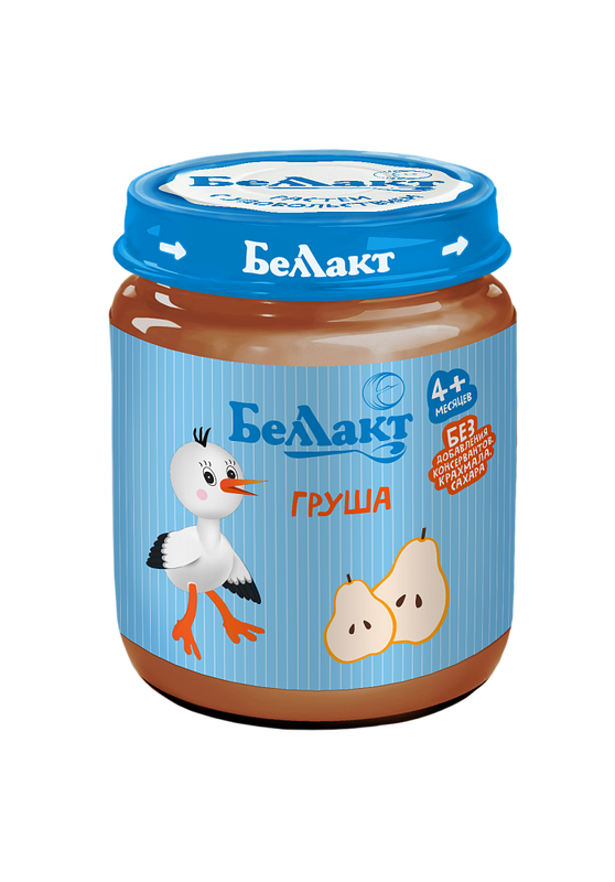 

Пюре Беллакт грушевое 100гр. 1 шт., из груш