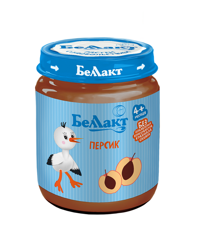 

Пюре Беллакт персиковое 100гр. 1 шт., из персиков