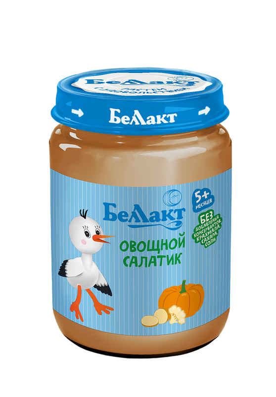 

Пюре Беллакт Овощной салатик цветная капуста, картофель, тыква 170гр. 1 шт., Овощной салатик из цветной капусты, картофеля и тыквы