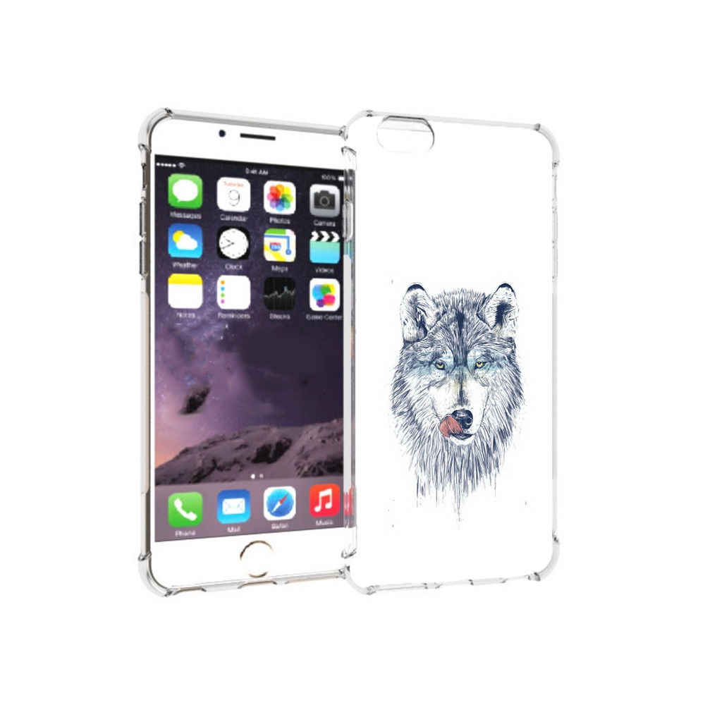 

Чехол MyPads Tocco для Apple iPhone 6 Plus голодгый волк, Прозрачный, Tocco