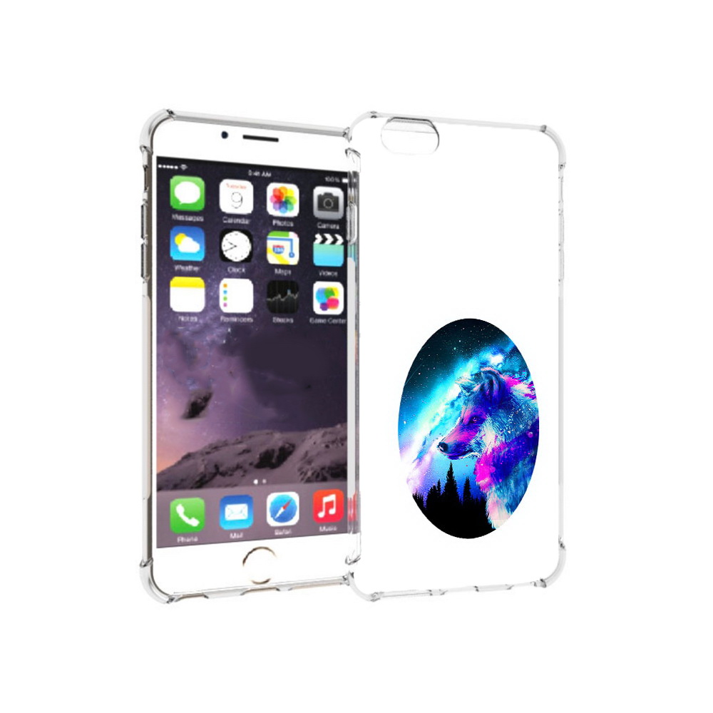

Чехол MyPads Tocco для Apple iPhone 6 Plus голубой волк, Прозрачный, Tocco