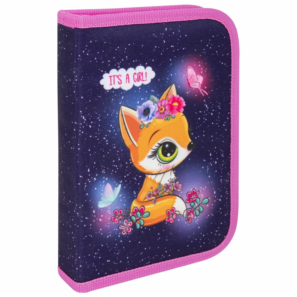 

Пенал BRAUBERG 1 отделение полиэстер 21х14 см Little fox 270709, 270709