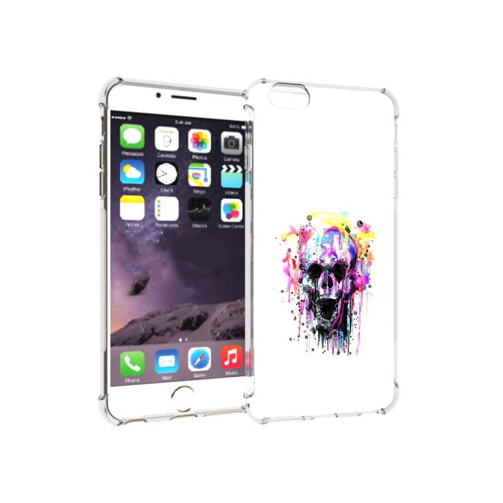 

Чехол MyPads Tocco для Apple iPhone 6 Plus граффити череп, Прозрачный, Tocco