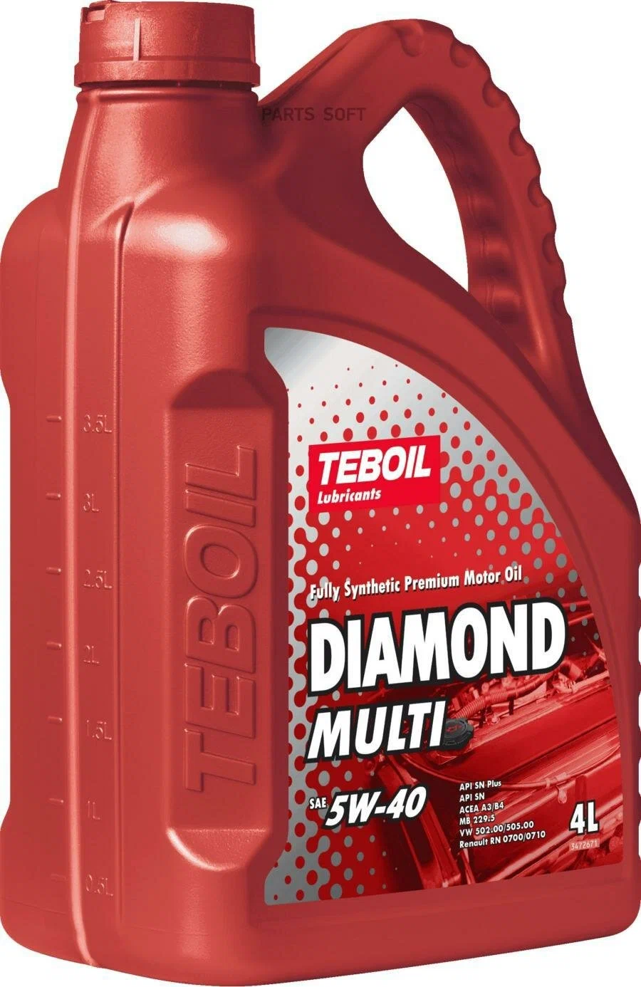 

Моторное масло Teboil синтетическое 5w40 Diamond Multi Api Sn+ Acea A3/B4 4+1л