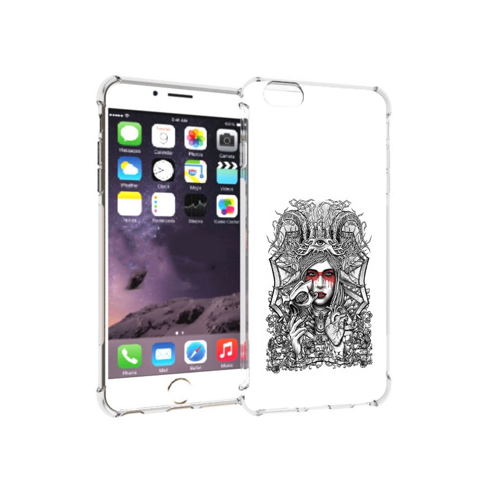 

Чехол MyPads Tocco для Apple iPhone 6 Plus грусная девушка, Прозрачный, Tocco