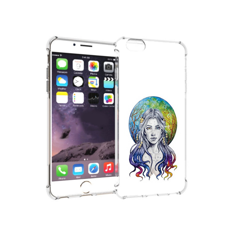 

Чехол MyPads Tocco для Apple iPhone 6 Plus девушка с красивыми волосами, Прозрачный, Tocco