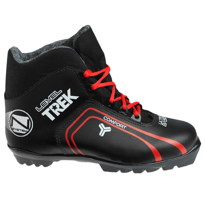 

Ботинки лыжные TREK Level 2 NNN ИК, цвет чёрный, лого красный, размер 36